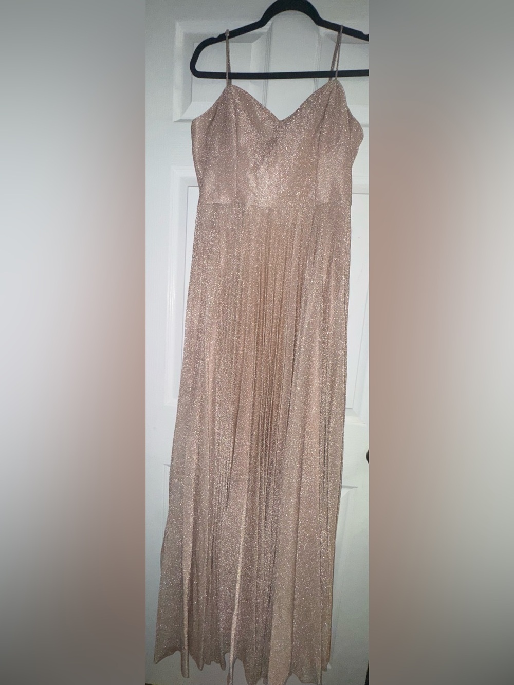 Windsor Glitter Dress- Champagne Rose